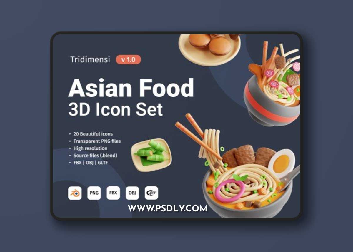 UI8 - 3D Asian Food