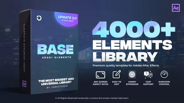 BASE | Transitions and Motion Graphics for After Effects V3