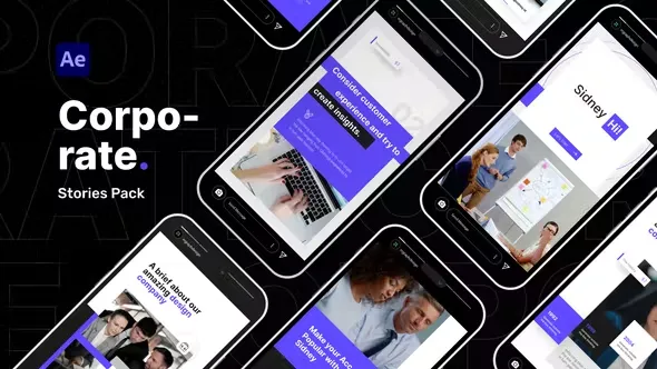 Videohive Corporate Stories Pack Video Display After Effect Template 43931387