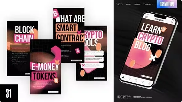 Videohive Crypto Blog Instagram Stories 43930379