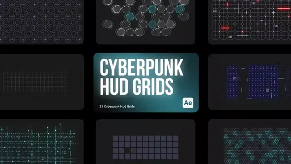 Videohive Cyberpunk HUD Grids for After Effects 43988079
