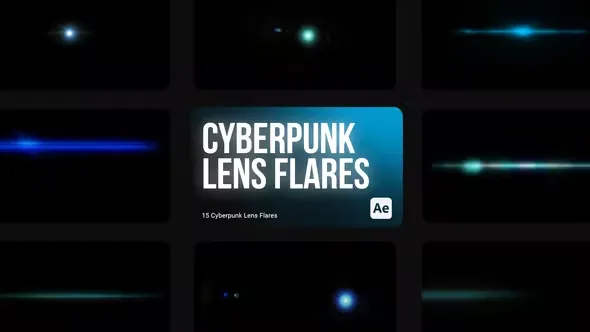 Videohive Cyberpunk HUD Lens Flares for After Effects 43960909