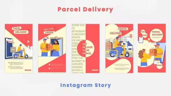 Videohive Parcel Delivery Instagram Story 44334615