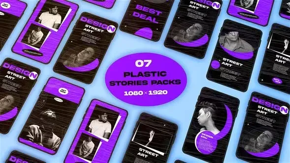 Videohive Plastic Theme Instagram Stories Pack 43937163