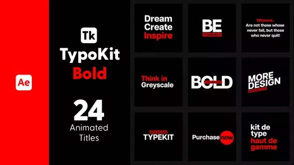 Videohive Typo Kit Bold Titles for After Effects 44479887