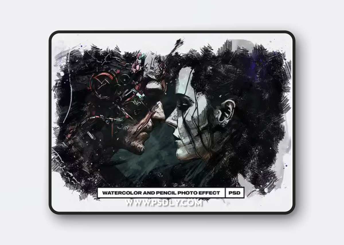 Watercolor and Pencil Photo Effect