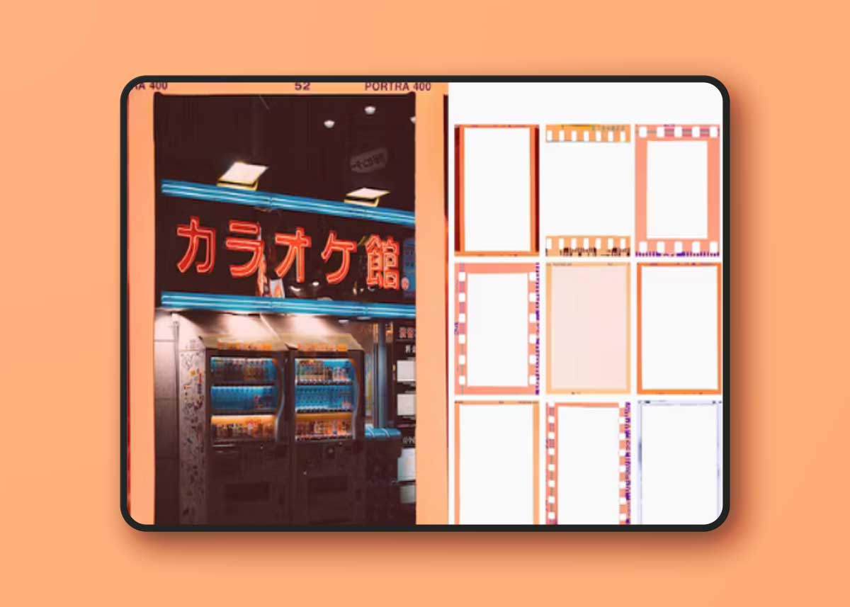11 Vertical Instagram Post Film Frame Overlay