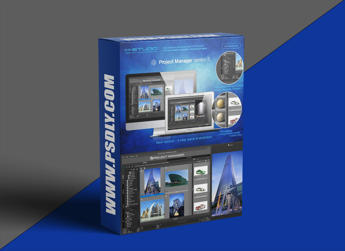 3d-kstudio Project Manager v3.20.7 for 3ds Max 2014 - 2024