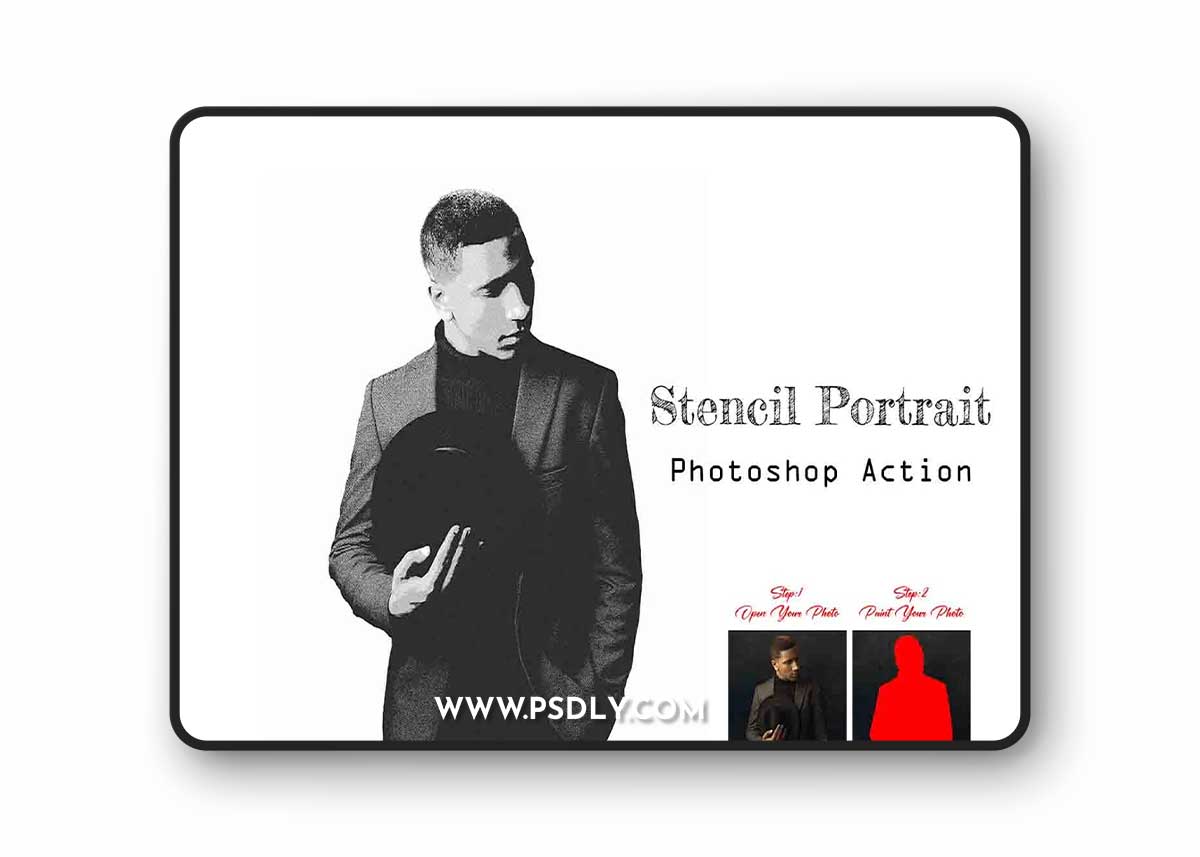 Creativemarket - Stencil Portrait Photoshop Action 14494546Creativemarket - Stencil Portrait Photoshop Action 14494546