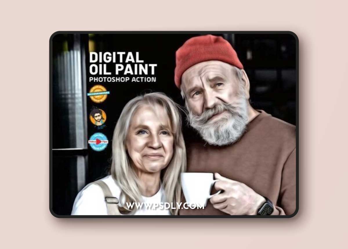Digital Oil Paint Photoshop Actions