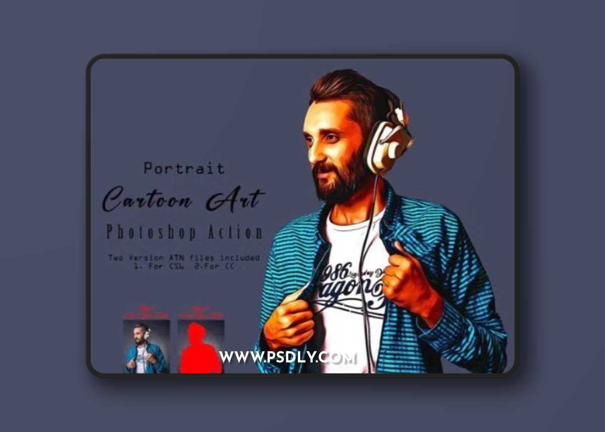 Portrait Cartoon Art Photoshop Action
