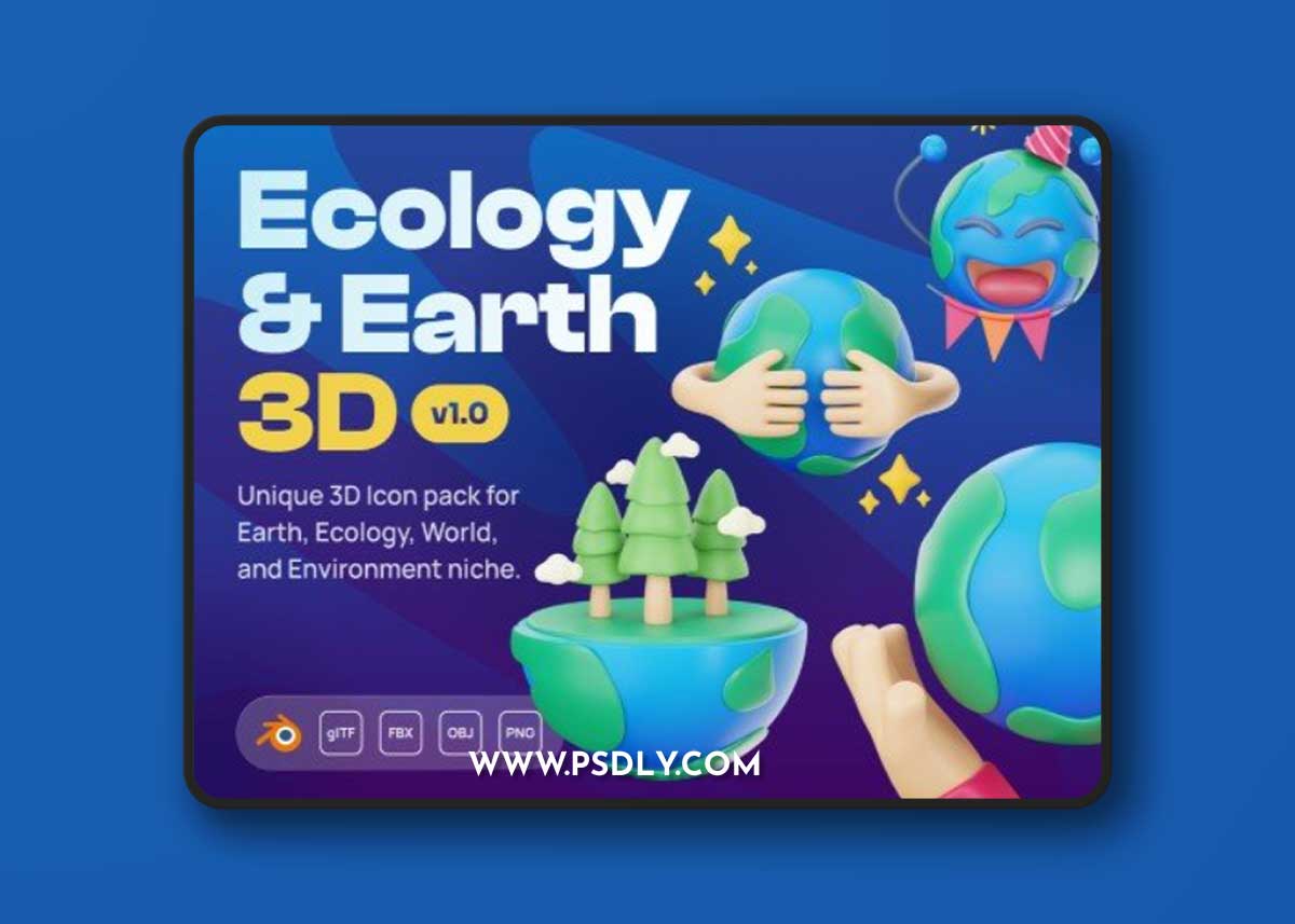 UI8 - Earthy - Ecology & Earth 3D Icon Set