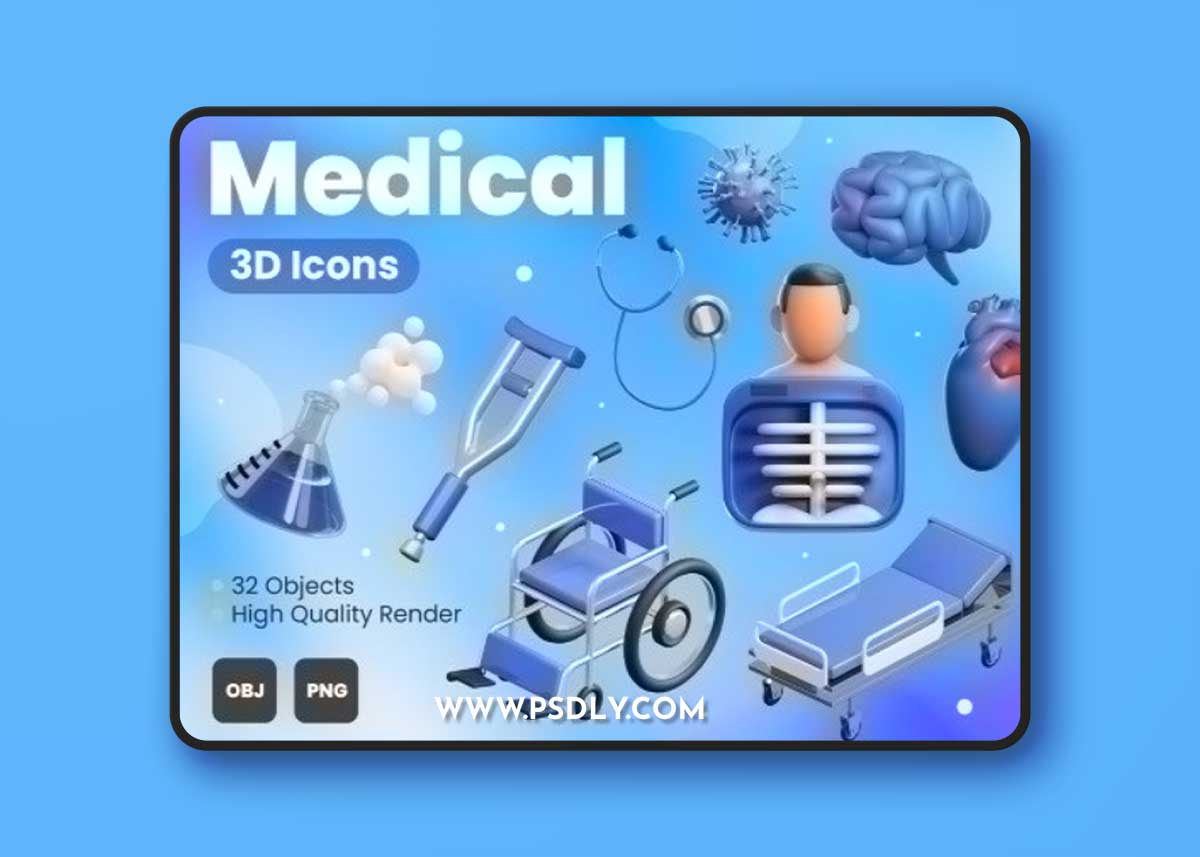 UI8 - Medical 3D Icons