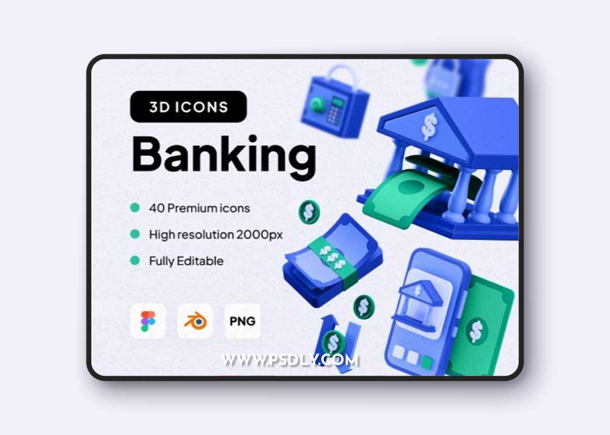 UI8 - Multiangle 3D Banking Icons