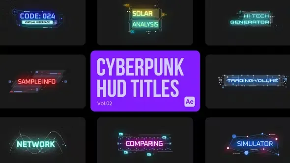 Videohive Cyberpunk Titles 02 for After Effects 45038027