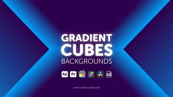Videohive Gradient Cubes Backgrounds 45237181