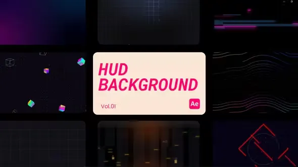 Videohive HUD Backgrounds 01 for After Effects 44887412