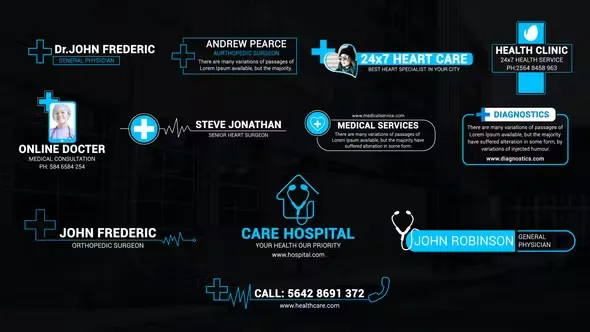 Videohive Medical Titles & Lower Thirds 45048560