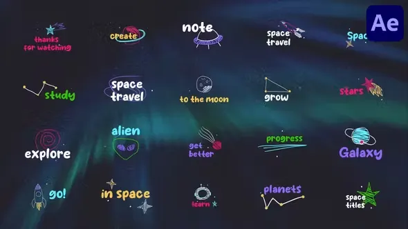 Videohive Space Titles for After Effects 45212059
