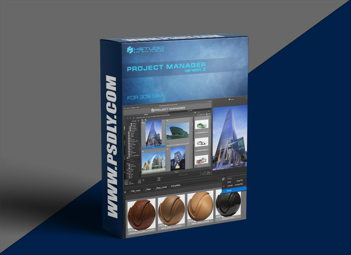 3d-kstudio Project Manager v3.20.25 for 3ds Max 2016 - 2024