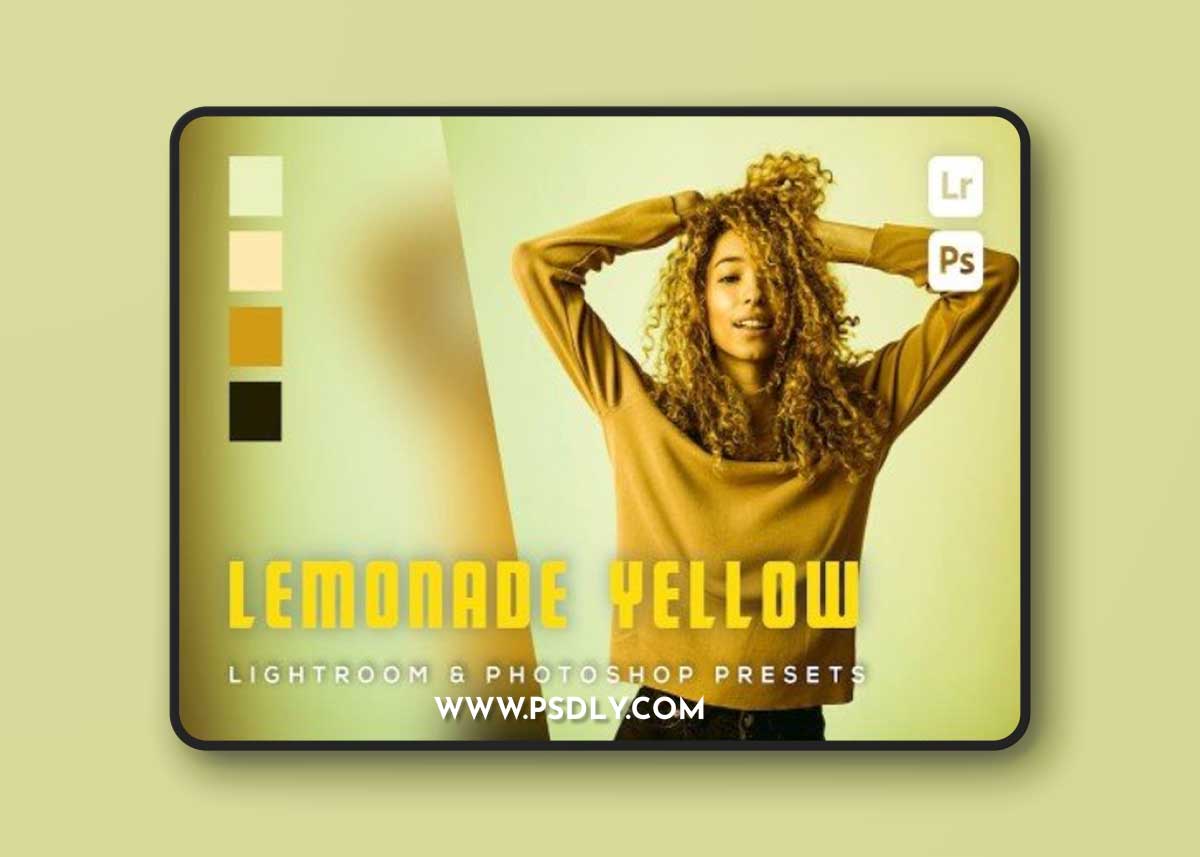 6 Lemonade Yellow Lightroom and Photoshop Presets