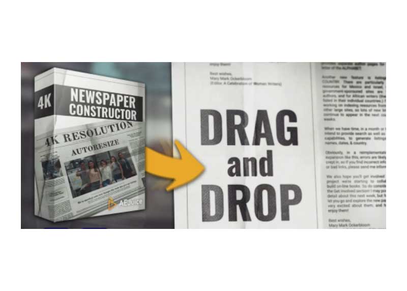 AEJuice - Newspaper Constructor - for After Effects and Premiere