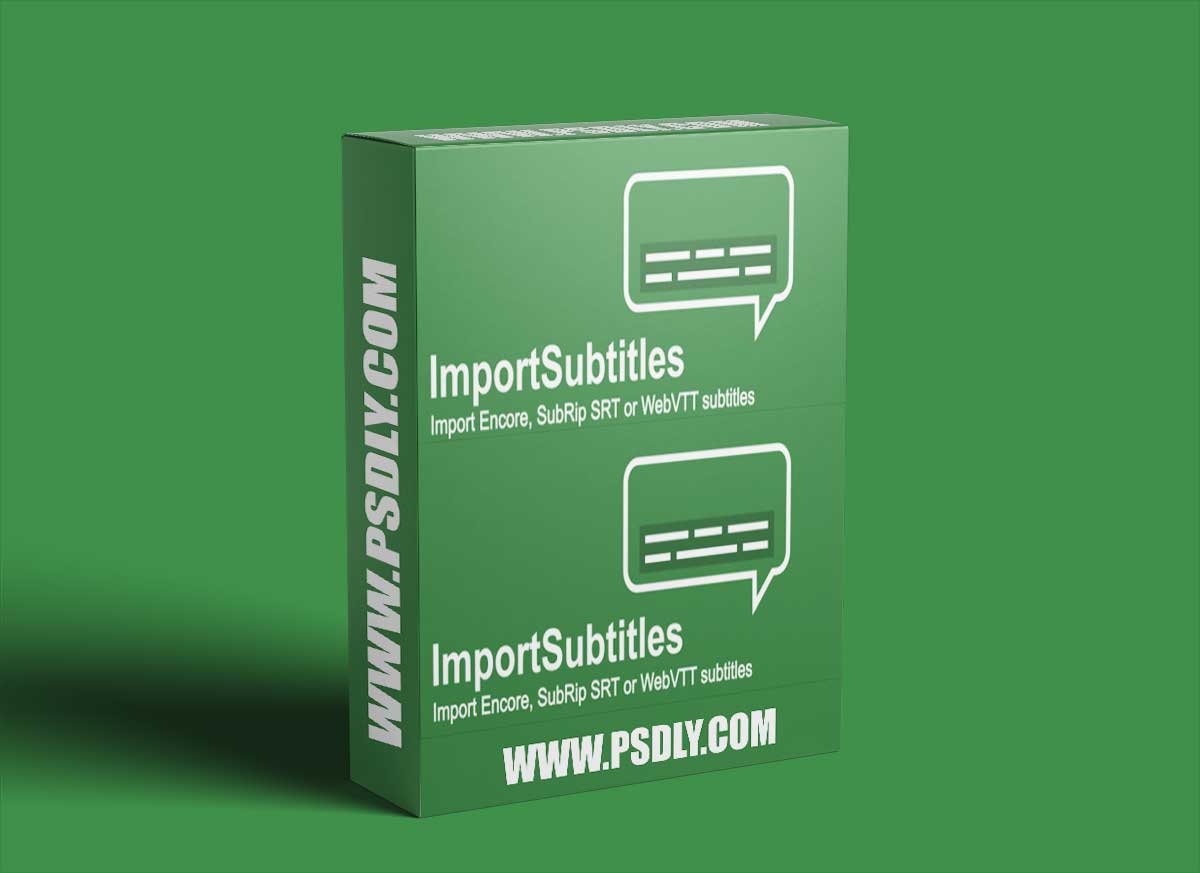 Aescripts pt_ImportSubtitles v1.71 Win/Mac
