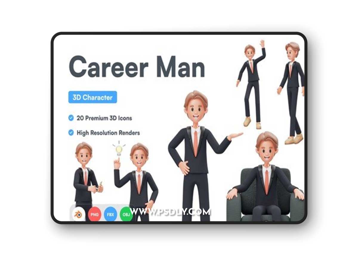 Career Man 3D Character 2L5VHA5