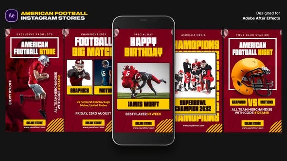 Videohive American Football Instagram Stories 45858685