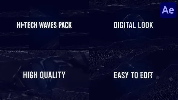 Videohive HiTech Waves Pack for After Effects 45543625