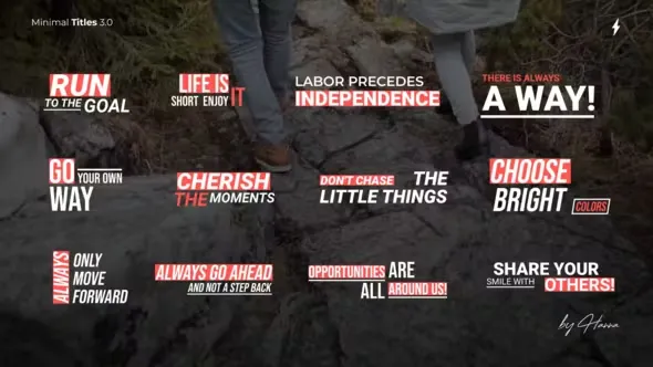 Videohive Minimal Titles - AE 45378833