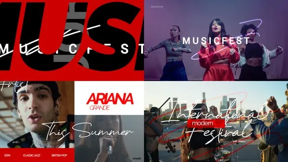 Videohive Music Typography Slideshow 45638407