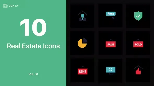Videohive Real Estate Icons Vol. 01 45242834