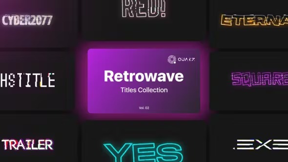 Videohive Retrowave Motion Titles Vol. 02 45405441