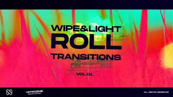 Videohive Wipe and Light Roll Transitions Vol. 01 45307314