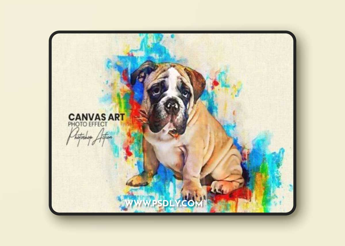Canvas-Art-Photoshop-Action