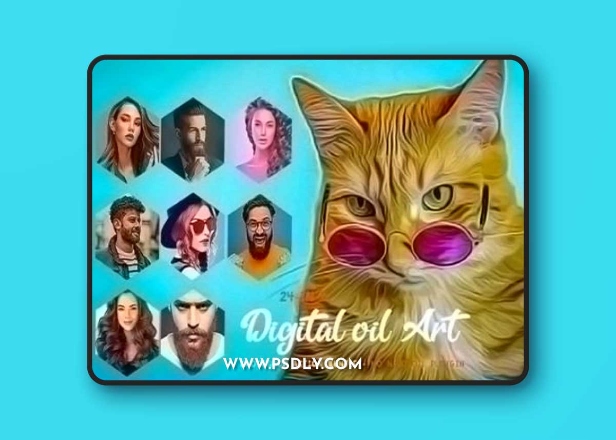 Digital Oil Art Photoshop Actions