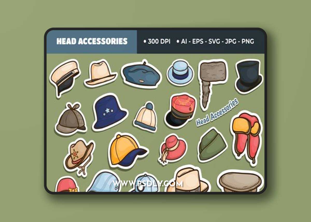Head Accessories Cute Sticker Set HKQTHVM