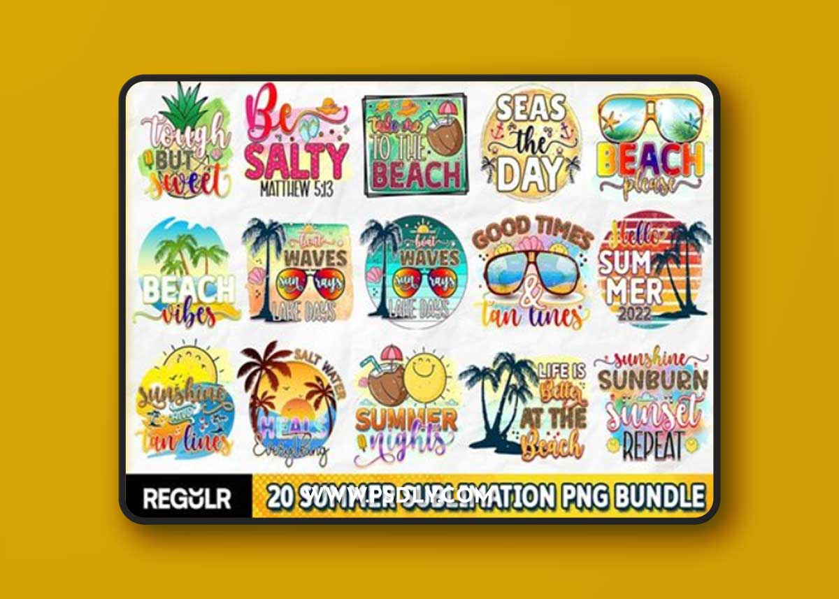 Summer Beach PNG Designs Bundle