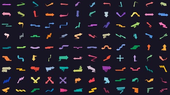 Videohive 108 Origami Arrows 45909130
