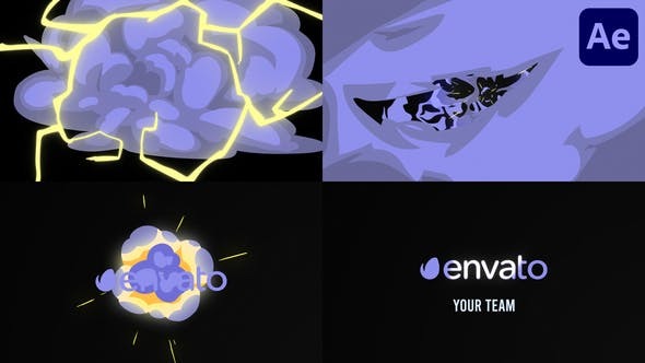 Videohive Cartoon Explosion Logo Opener for After Effects 46132276