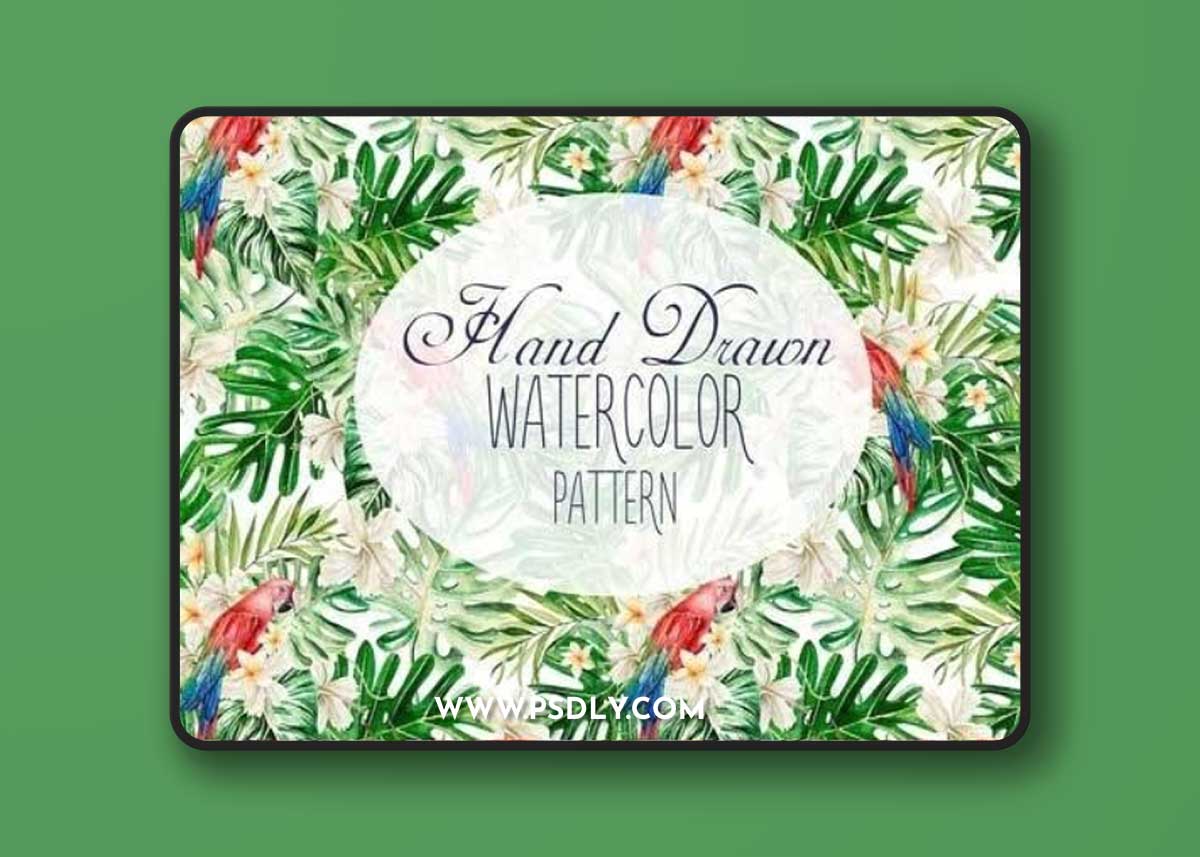 20 Hand Drawn Watercolor TROPICAL