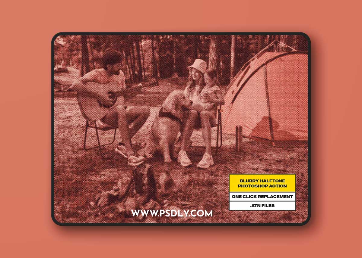 Blurry Halftone Photoshop Action MEQ8CD6