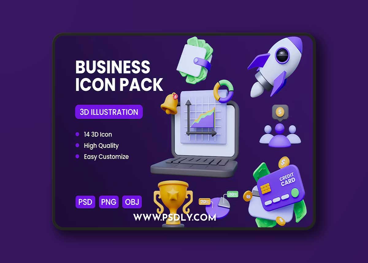 Business 3D Icon F78GG9J