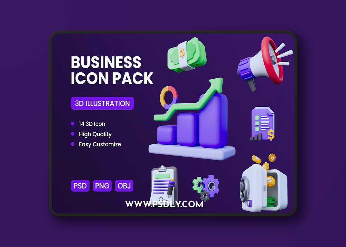 Business 3D Icon WYFANDM