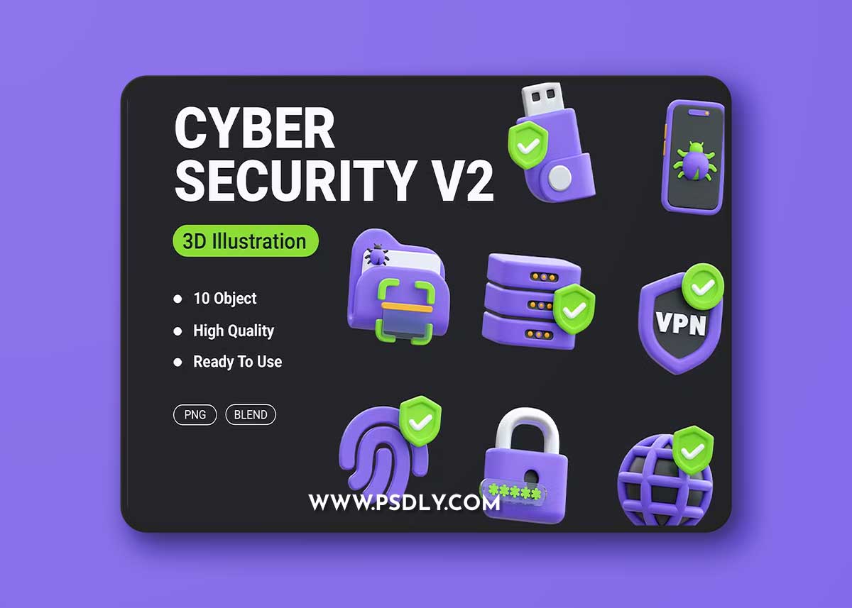 Cyber Security V2 3D Icon 2T8UG8N
