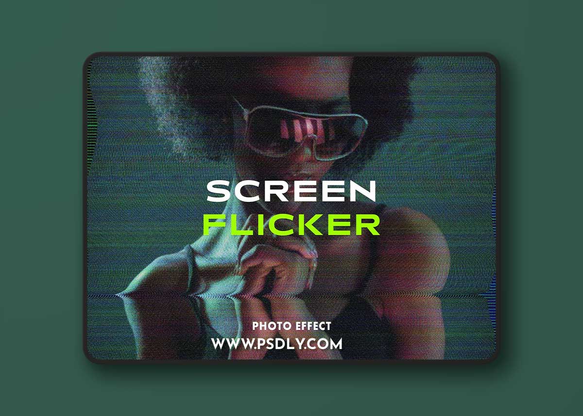 Screen Flicker Photo Effect X492M4M