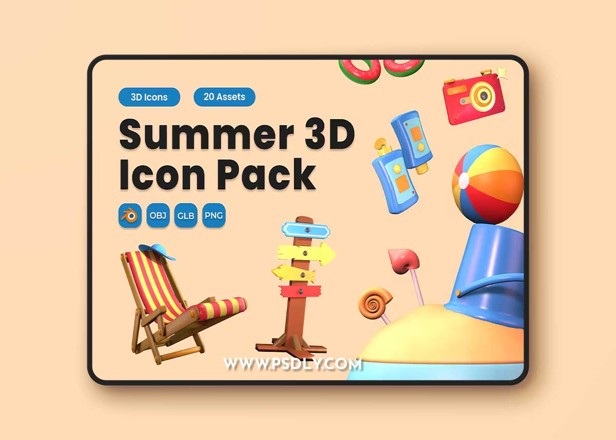 Summer 3D Icon Pack Vol 4 H9CZWJH