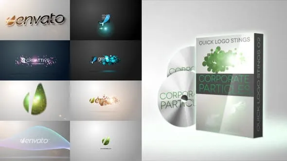 Videohive - Quick Logo Sting Pack 02: Corporate Particles - 46339301