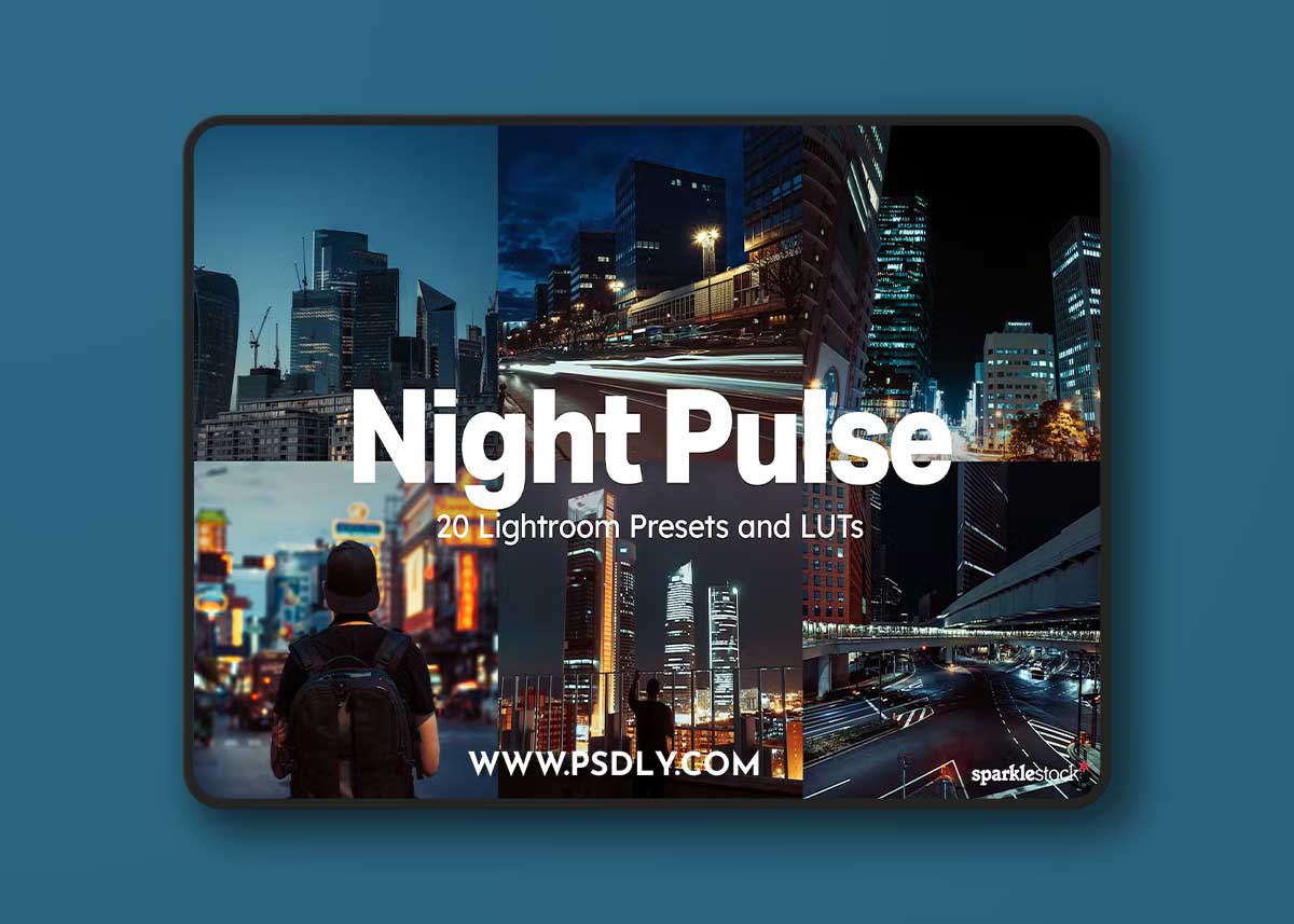 20 Night Pulse LUTs & Lightroom Presets UTL62AD